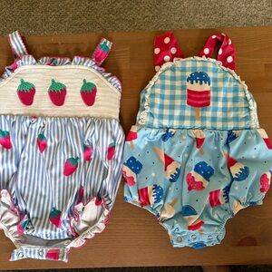 Marie Nicole Baby Rompers Bundle 🍓🍦 | 12–18M